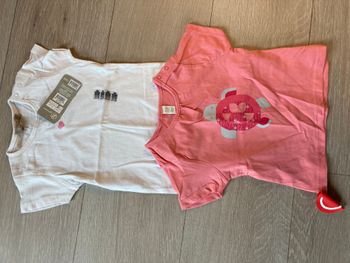 2 t-shirt 12 mois neuf