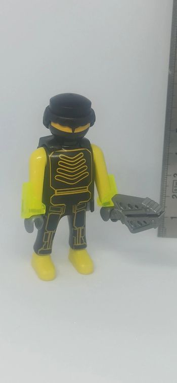 Alien tête jaune et noire playmobil