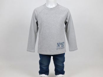T shirt manches longues gris 10 ans OKAOU