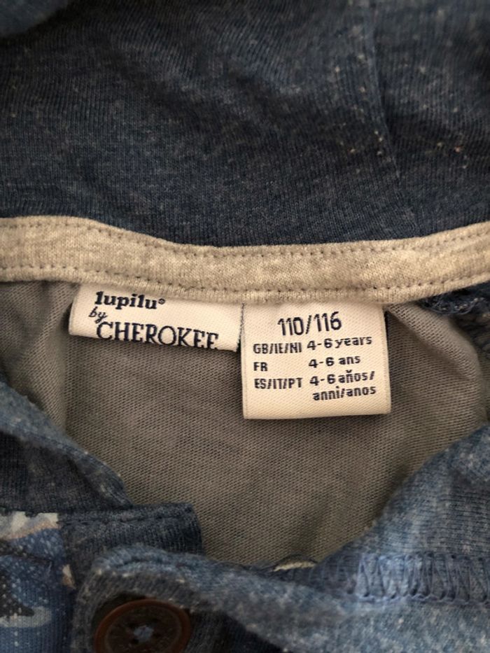 T-shirt manches longues militaire bleu - 4 / 6 Ans - photo numéro 3