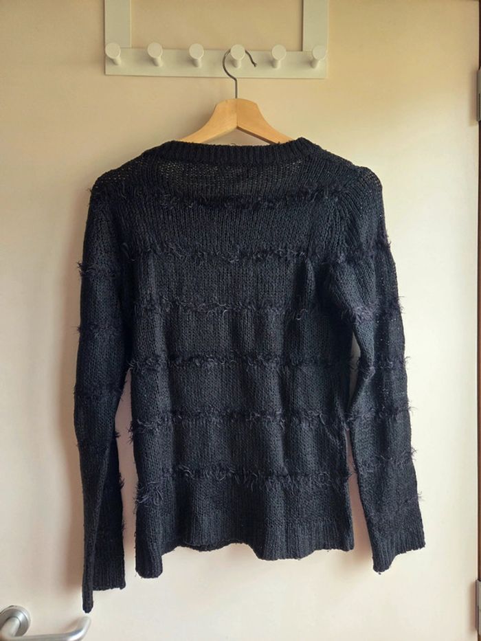 Pull texturé à poils discrets - taille M - photo numéro 4