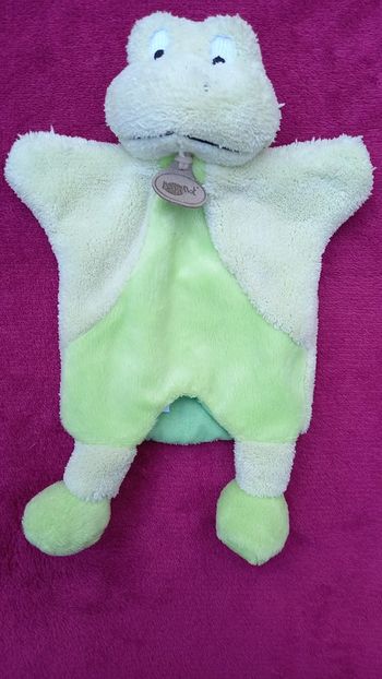 Doudou marionnette grenouille Baby Nat