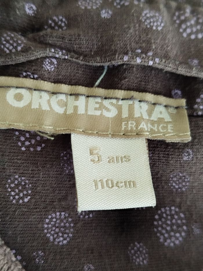 Robe manches courtes grise mauve Orchestra taille 5 ans - photo numéro 3