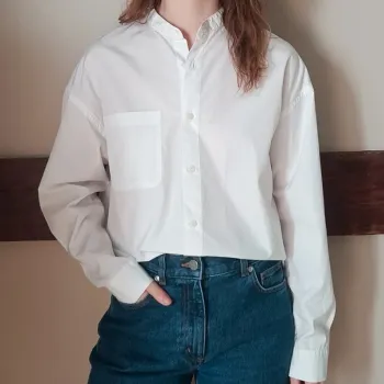 Chemise blanche col mao Uniqlo