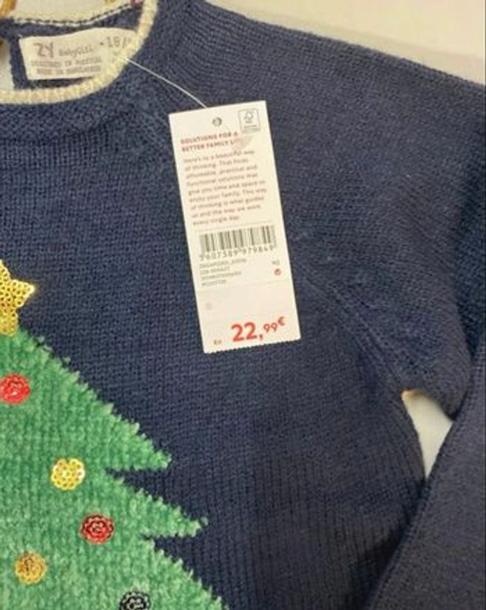 Pull bébé fille - neuf - noël - Zippy - Taille 18 mois - photo numéro 3