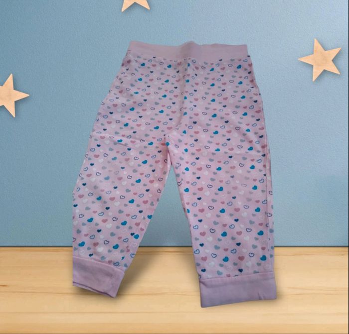 Lot de 2 bas de pyjamas fille 18 mois et 24 mois - photo numéro 3