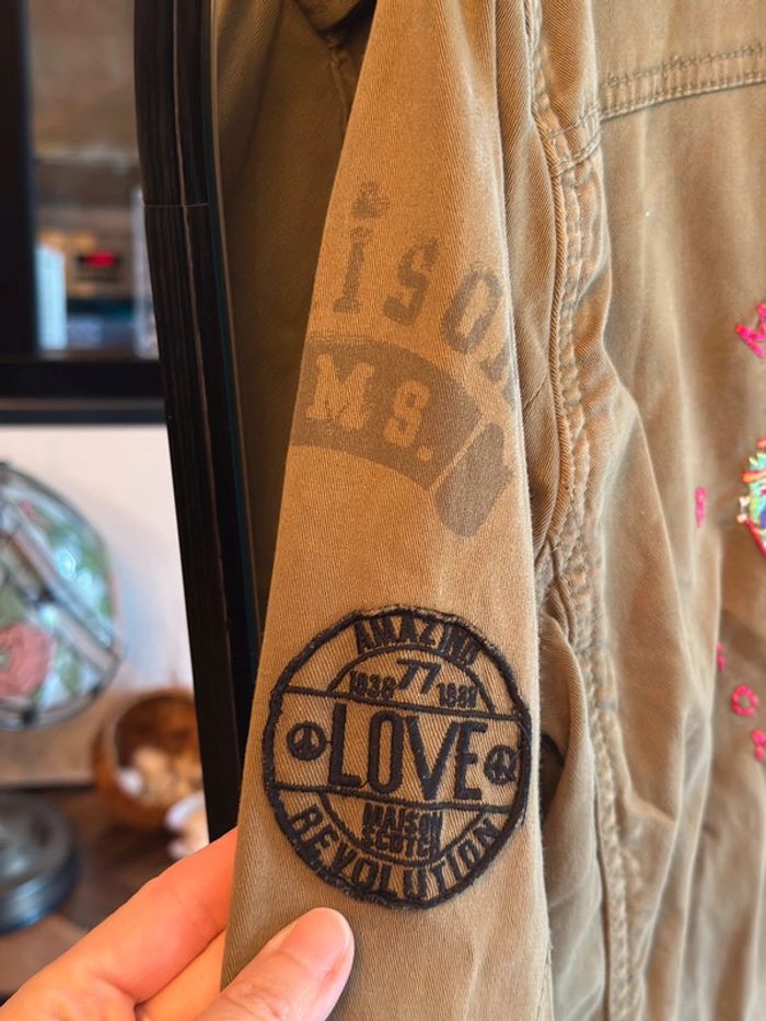Parka kaki brodée Maison Scotch T38 - photo numéro 8