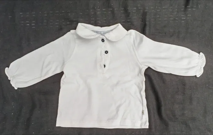 Haut blanc col Claudine Cadet Rousselle 6M💕