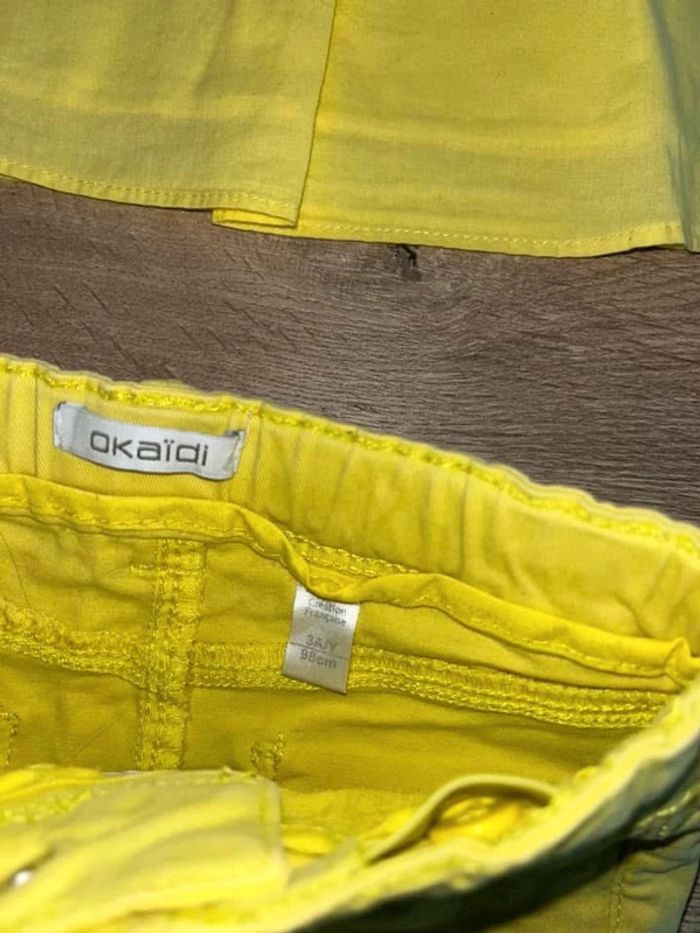 Ensemble jaune été okaidi 3 ans - photo numéro 4
