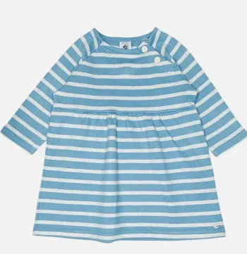 Petit Bateau Robe à manches longues 12 mois NEUF