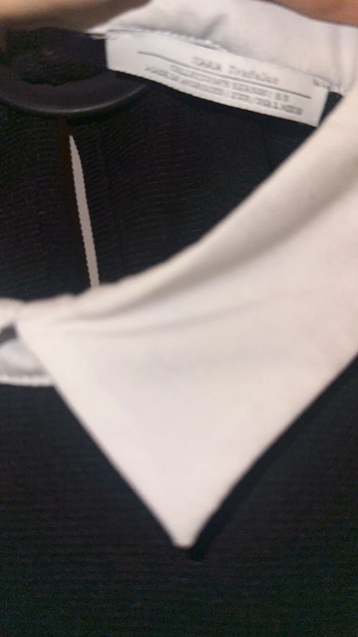 Superbe tunique Zara col blanc – Taille S (convient 38/40) - photo numéro 3