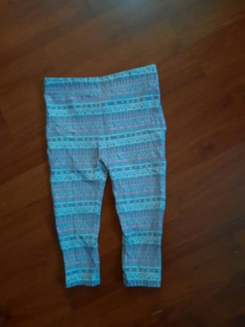 Legging bébé fille 9 mois à petits motifs gris-rose-blanc, DPAM ,neuf sans étiquette