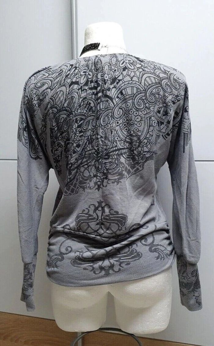 Beau T-shirt/pull gris manches chauve souris Stella T: 40 - photo numéro 9