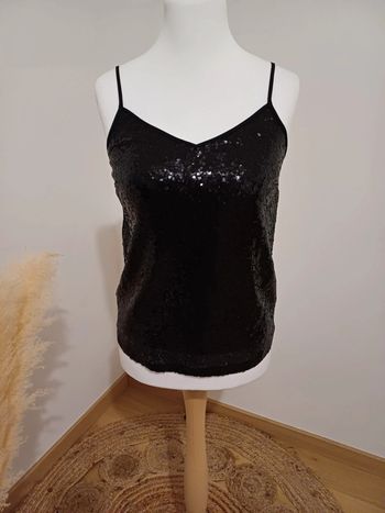 Débardeur noir à sequins Cache Cache taille M 38