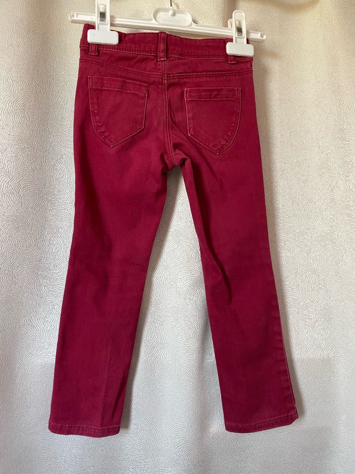 Pantalon jeans slim fit bordeaux 4 ans kiabi - photo numéro 3