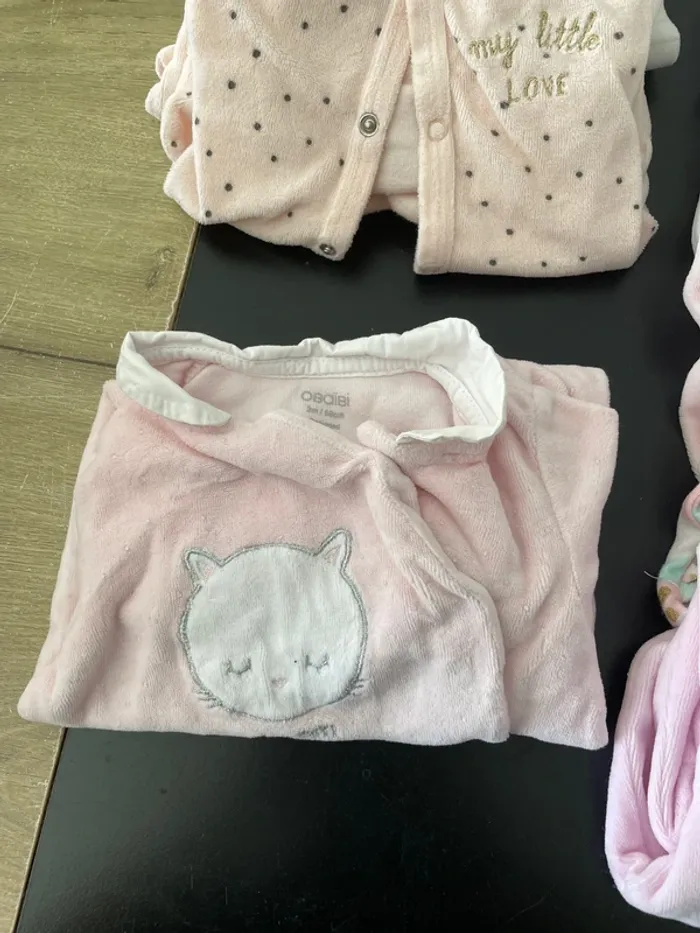 Lot de 16 pyjama grenouillère bébé fille 3 mois - photo numéro 4