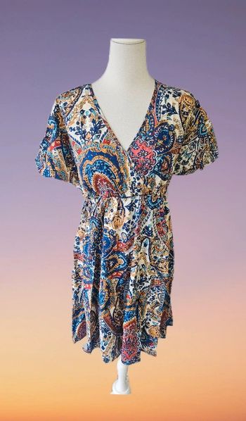 Robe multicolore avec ses motifs cachemire, Sans marque, taille M