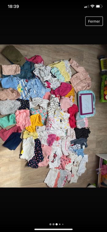 Lot vêtement bébé fille 1 mois à 1 ans