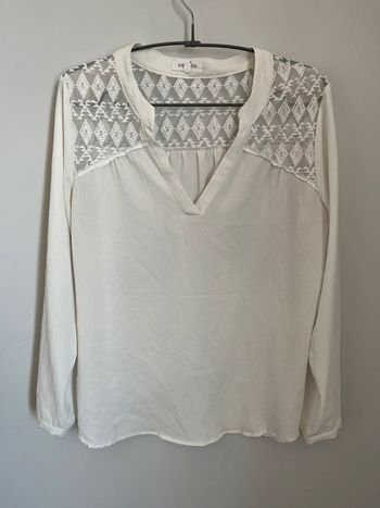 Blouse blanche dentelle Emma & Ella