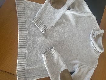 Joli pull garçon gris chiné 