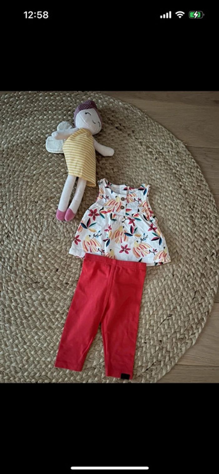 Ensemble gilet haut et leggings bébé fille - photo numéro 3