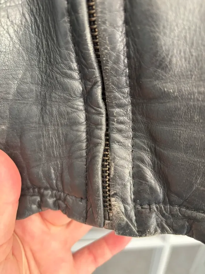 Veste en cuir de moto taille L Helstons - photo numéro 7