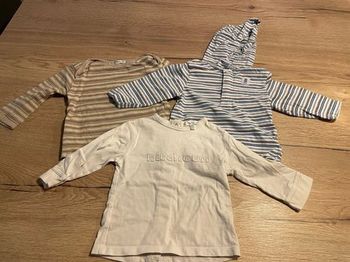 Lot 3 T- shirt manches longues 12 mois