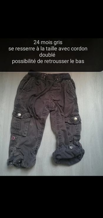 Pantalon 24 mois gris doublé