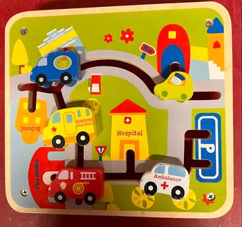 Plateau véhicules sur rail en bois