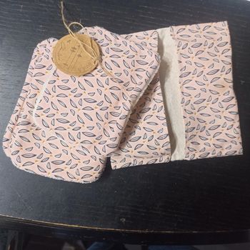 Lot 5 lingettes et étui rose