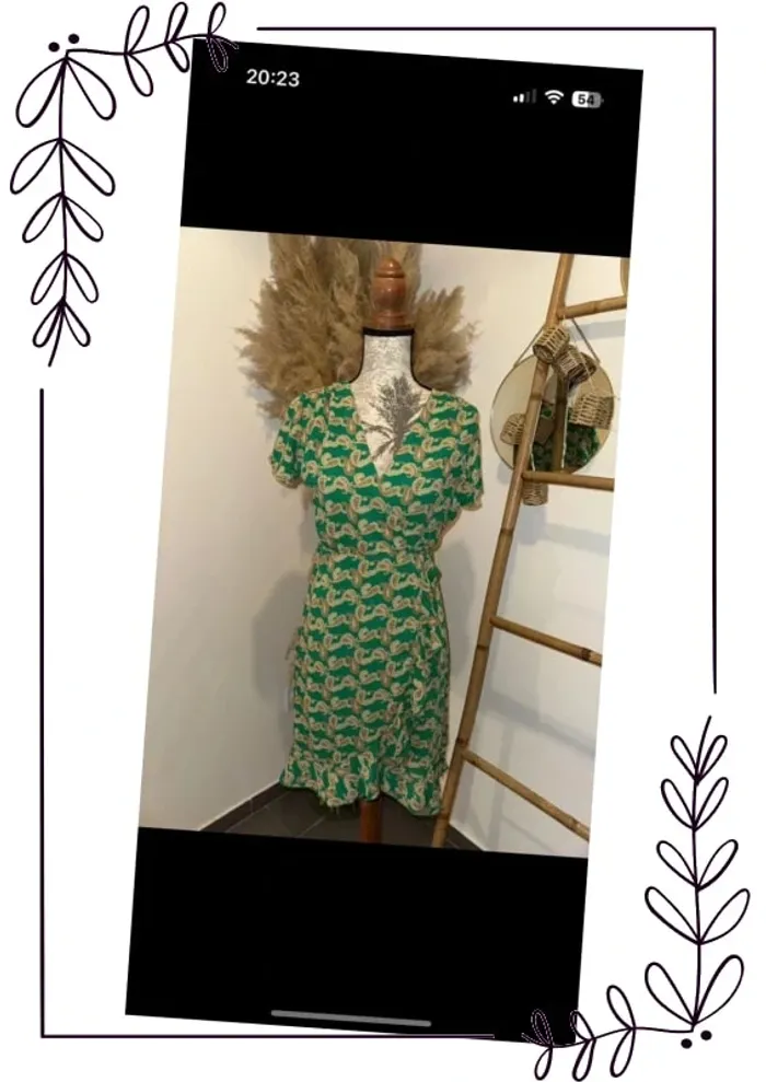 Robe verte d’été fluide goa neuve chic