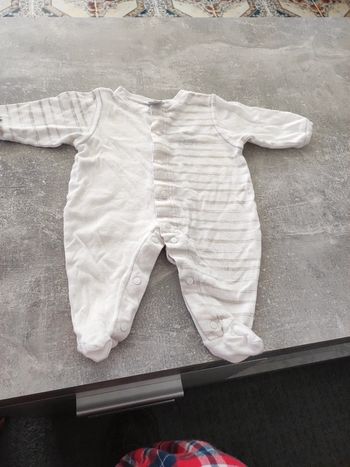 Pyjama léger blanc absorba 3 mois
