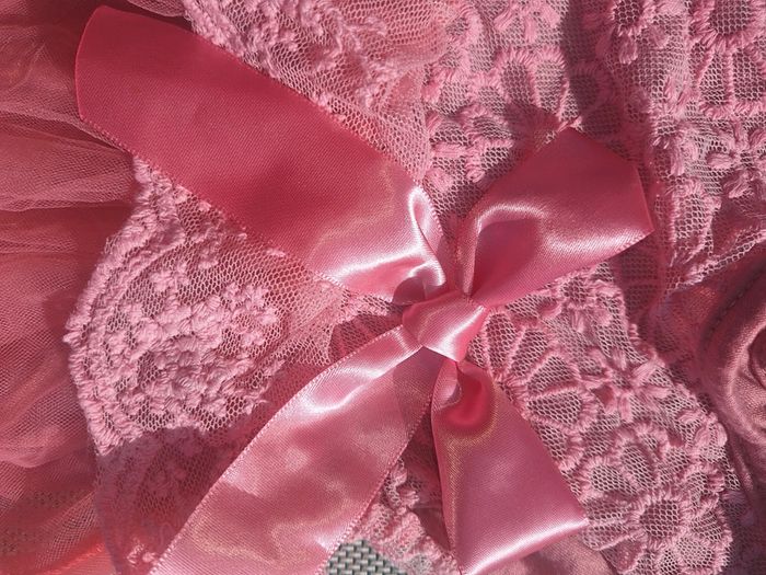 Robe rose princesse tule noeud - photo numéro 3