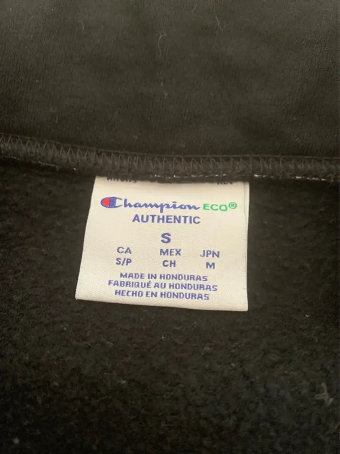 Sweat Champion Noir zip 1/4 Taille S - photo numéro 3