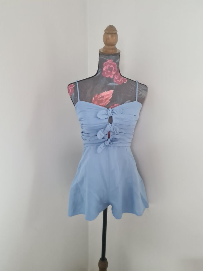 Combishort bleu ciel zara - photo numéro 5
