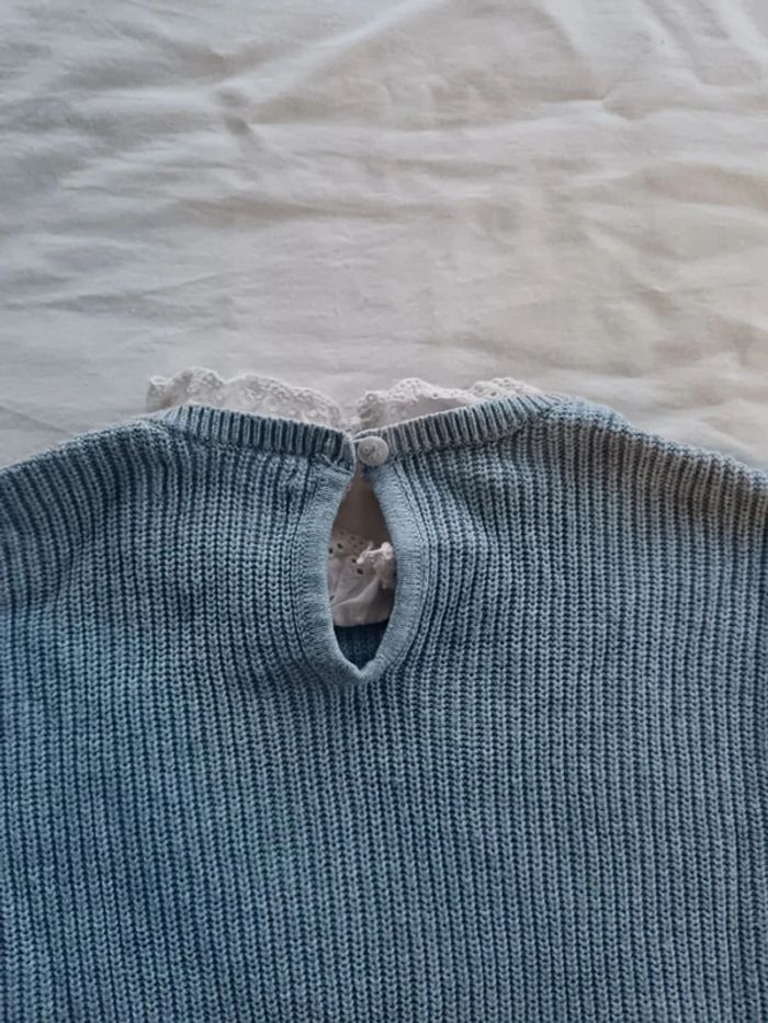 Pull maille Vertbaudet col brodé 2 ans - photo numéro 4