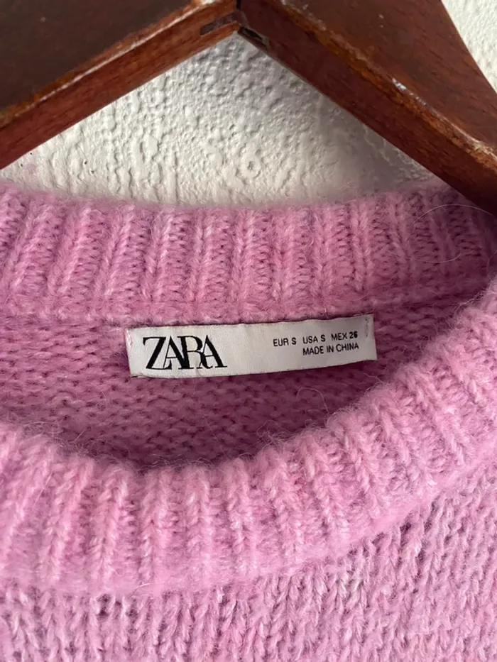 Pull sweat rose Zara taille s 36 - photo numéro 2