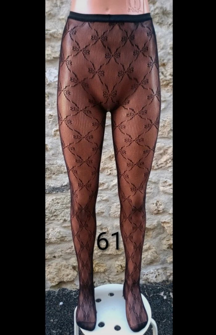 Collant résille motif fantaisie