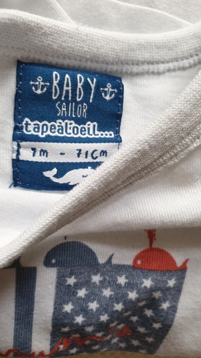 T-shirt manches longues, Mum's little sailor, taille 9 mois, Tape-à-l'oeil - photo numéro 2
