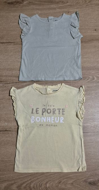 Lot t-shirts MC 18 mois