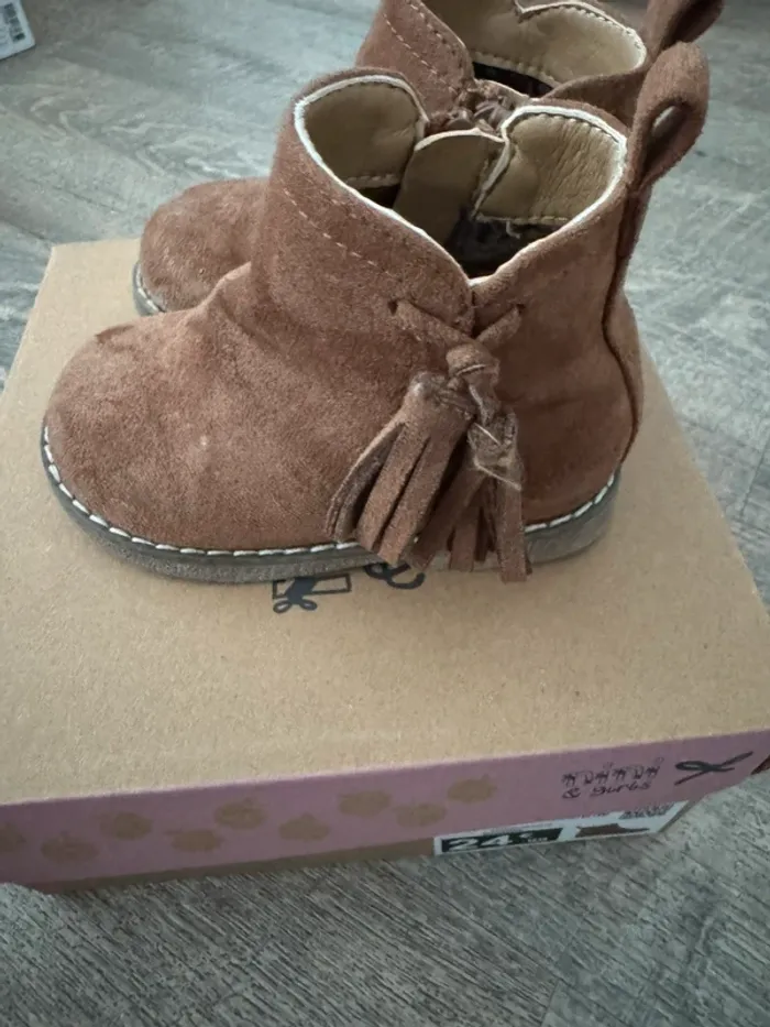 Bottines marron pointure 21 mini & girls - photo numéro 2