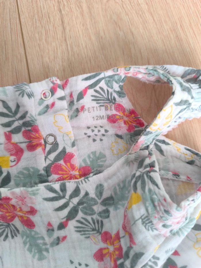 Combishort fille thème tropical Petit Béguin - 12 mois 80cm - photo numéro 3