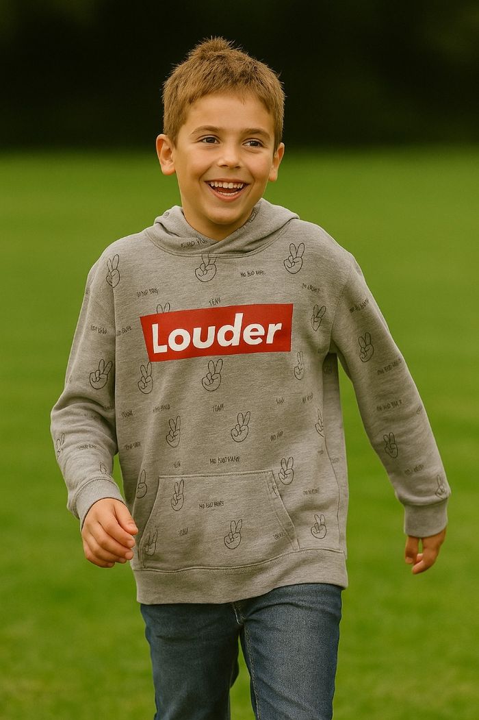 Sweat à capuche Louder gris enfant 9 ans - photo numéro 5