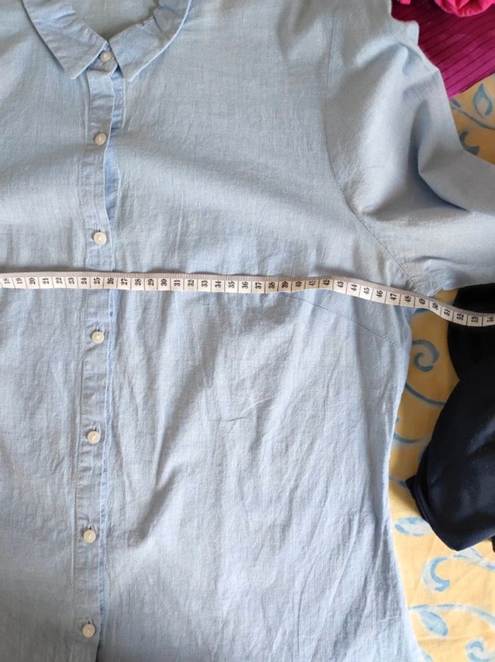 Chemise femme manches longues Pimkie bleu - photo numéro 4