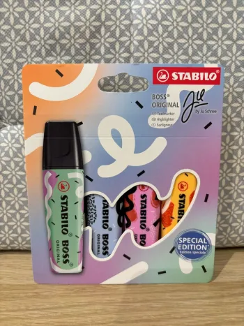 Pack de 4 Surligneurs Fluos Pastels "Spécial Edition" By Ju Schnee
