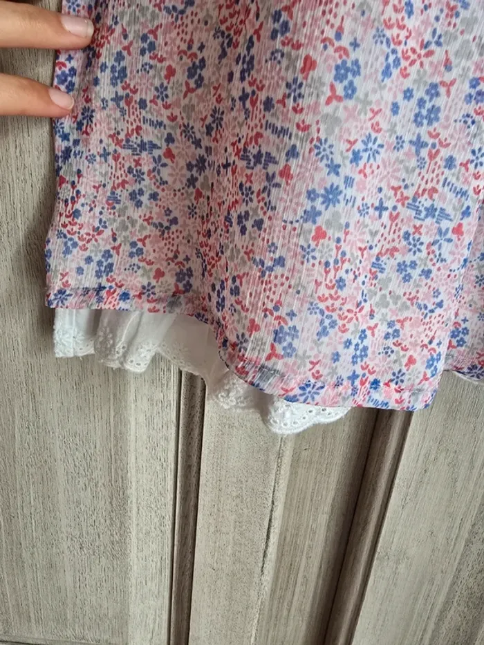 Robe colorée fleurie liberty dentelle tape à l'œil 8 ans - photo numéro 2