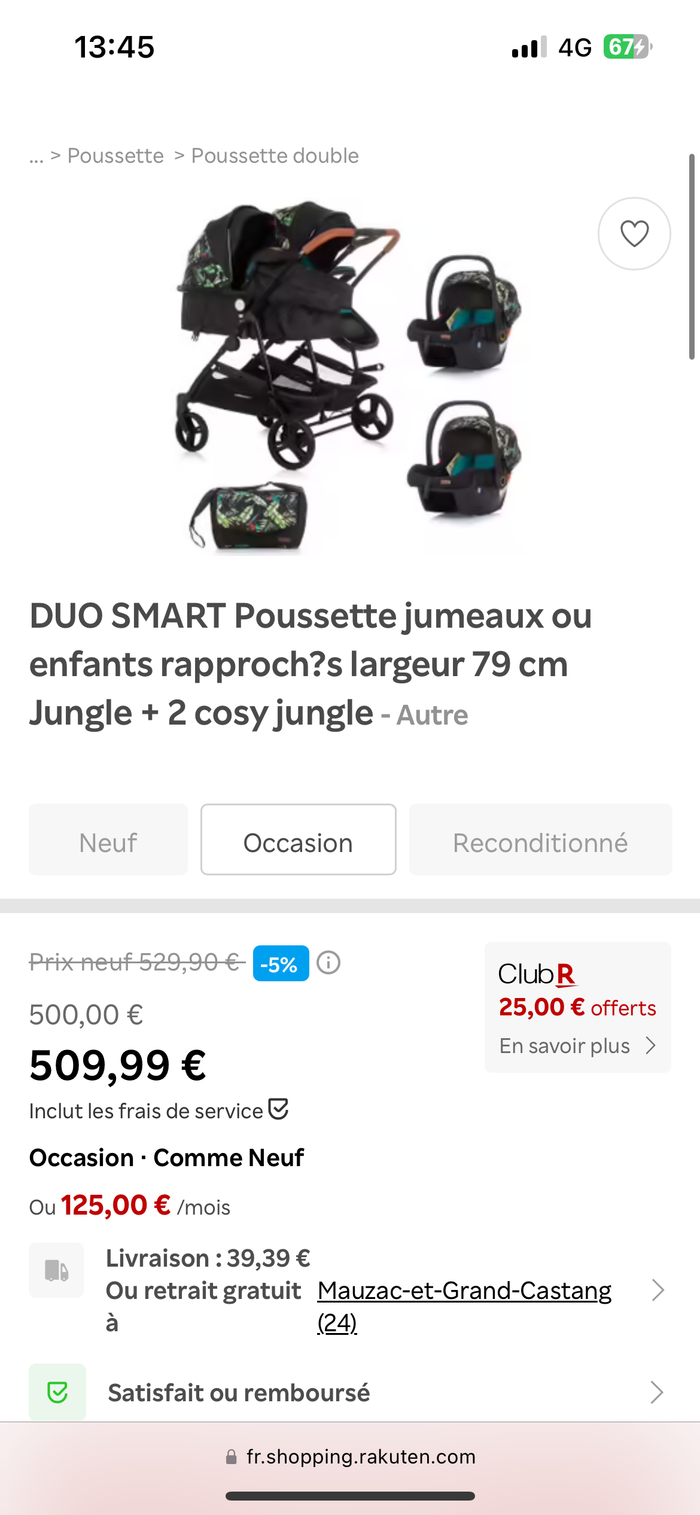 Poussette double 3 en 1 - photo numéro 6