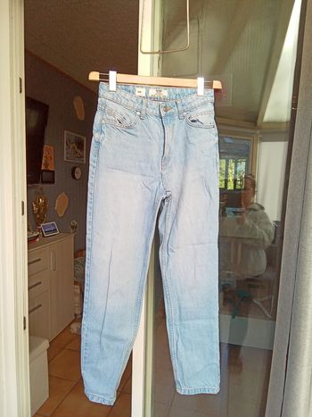 Pantalon en jean taille 34 -bleu - Bershka  (Mad)