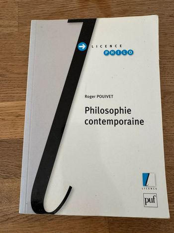 Livre Philosophie contemporaine