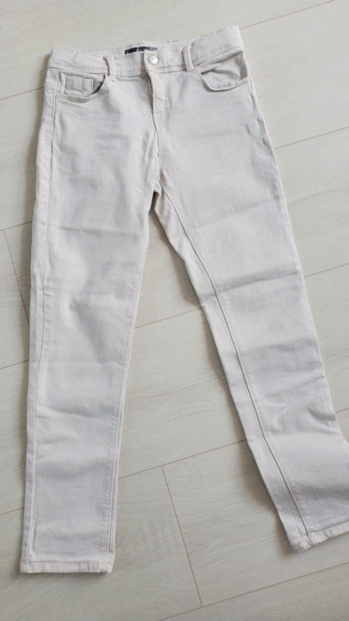 Pantalon slim blanc 8 ans Kiabi